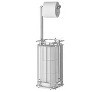 Porta Carta Igienica da Terra, Colonna bagno porta rotolo dispenser supporto moderno,a prova di ruggine,può contenere 4 rotoli
