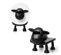 Porta carta igienica di pecora, Pecora Portarotolo, Divertente Set da Bagno Autoportante, con Stampa 3D a Forma di Pecora Nera per bagno, perfetto come decorazione per carta igienica (2 pezzi)