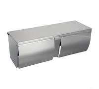 Porta carta igienica in acciaio inox con design intelligente per ottimizzare lo spazio del bagno