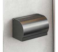 Porta carta igienica montato per bagno senza installazione a trapano, include spazio per rotoli di carta igienica e spazio aggiuntivo per piccoli oggetti per l'organizzazione del bagno (A-2)