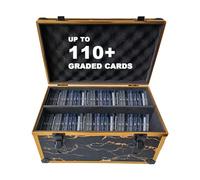 Porta carte antipolvere in alluminio marmorizzato dorato - Scatola porta carte sicura per sport certificati PSA/BGS/CGC, carte da basket - Organizzatore portatile(carte non incluse)