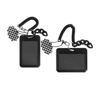 Porta Carte Con Foto Da 2 Pezzi, Porta Carte D'Identità, Porta Carte D'Identità Portatile, Porta Carte Dell'Autobus, Portachiavi Porta Carte Con Foto