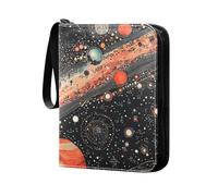 Porta carte da baseball con maniche rimovibili su entrambi i lati per gioco, collezione di carte da baseball Colorful Space Planets e Terra