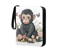 porta carte da baseball porta carte album display titolare con doppia faccia maniche rimovibili collezionisti per 400+carte Serene Simian Bianco