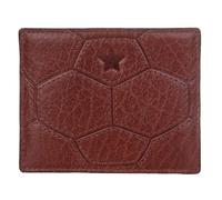 Porta carte da calcio in vera pelle - Portafoglio sottile con blocco RFID con più slot per carte di credito - Custodia compatta per carte di credito per fan e giocatori, Marrone, S, Rétro