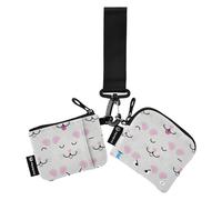 Porta carte da donna, porta monete, mini portachiavi alla moda, portamonete, con cerniera, tasca portamonete, per donne e uomini, confezione da 2, Volto unico di topo grigio, 4.13"(L) x 3.5"(W),