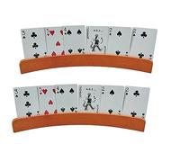 Porta Carte da Gioco, 2 Pezzi Reggi Carte Portacarte da Gioco in Legno Holder Porta Carte da Gioco da Tavolo