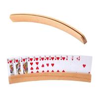 Porta Carte da Gioco, Porta Carte per Bambini, Porta Carte in Legno, Libera le Mani Dal Porta Carte da Gioco, Aiuta a Fare Anche Altre Cose Mentre si Gioca a Poker, Design Curvo, 33 x 3.4 x 1.2cm