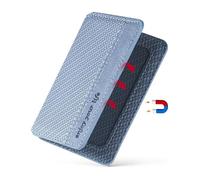 Porta carte da incollare, porta carte per telefono, portafoglio da incollare di grande capacità, porta carte magnetiche in pelle PU, portafoglio per carte di credito, monete e contanti, blu, Se