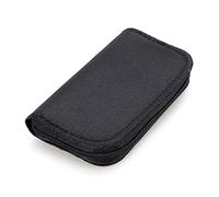 Porta carte da trasporto con cerniera, multifunzionale, per schede di memoria, custodia per schede SD, unisex, per donne e uomini, design accattivante nero, bianco, M, Steak_Posate