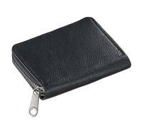Porta Carte di cred ito Uomo Donna Pelle Nero, Portatessere Piccolo, Portacarte Tascabile, Card Holder, Porta Patente e Carta Identita, Contiene Fino a 20 ID, Banca e Business