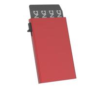 Porta carte di credito automatico in alluminio per uomo e donna con sistema di rimozione laterale, design minimalista e leggero con blocco RFID. Proteggi le tue carte di credito e da visita, capacità