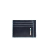 Piquadro Custodia quadrata blu per carte di credito RFID in pelle 11,5 cm night blue (PP2762B2R-BLU2)