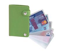 Porta carte di credito e tessere magnetiche 10 posti apertura a ventaglio - verde
