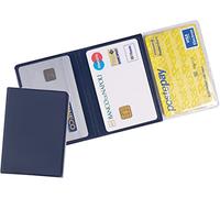 Porta Carte Di Credito E Tessere Magnetiche 3 Tasche 2 Pezzi In Pvc Blu