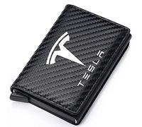Porta Carte di Credito in Fibra di Carbonio Tasca da Uomo Portafogli Borsa per Soldi per Tesla Model 3 Model X Model S Model Y Style,B