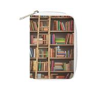 Porta carte di credito in pelle alla moda con stampa a scala, porta carte di grande capacità, piccolo e comodo da mettere facilmente in tasche, borse a mano, zaini, ecc. incontra la tua convenienza