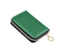 Porta carte di credito RFID portafogli lavagna texture verde per le donne, in pelle verde con cerniera porta carte portafoglio a fisarmonica per signore regalo