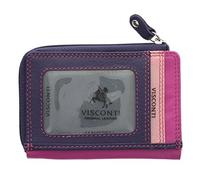 Porta carte di credito sottile di pelle.Visconti collezione Rainbow PHI PHI RB110 Bacca Multi