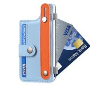 Porta carte di credito, supporto per carte di credito, porta carte di credito, supporto per carte di credito, supporto per carte telefoniche con clip e cinturino da polso, porta carte telefoniche per