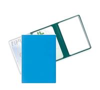 Porta carte di credito tessere magnetiche patente carta d'identità 3 tasche GREEN PASS (2 pezzi) in PVC varie colorazioni (Azzurro)