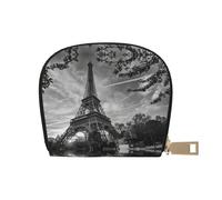 Porta carte di credito unisex con stampa Torre Eiffel, porta carte di credito per uomini e donne, porta carte di credito in pelle, biglietto da visita sottile, bianco, taglia unica, Bianco, One Size