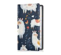 Porta carte di registrazione e assicurazione auto in pelle per uomo e donna organizer per documenti, patente di guida, chiavi di contatto carte di informazioni di contatto cartone animato carino lama