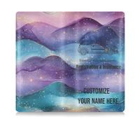 Porta carte di registrazione e assicurazione auto in pelle personalizzato uomo donna perfetto per auto essenziale portafoglio per documenti essenziali, patente di guida, carte verde acqua viola