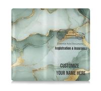 Porta carte di registrazione e assicurazione auto in pelle premium personalizzato per uomini e donne portaoggetti per auto, organizer per documenti, patente di guida, chiavi informazioni di contatto