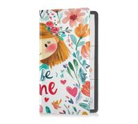 Porta carte di registrazione e assicurazione auto in pelle PU uomo donna perfetto portafoglio essenziale per carte, documento essenziale patente di guida San Valentino fiori cuore amore essere mio,