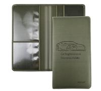Porta carte di registrazione e assicurazione auto - Portaoggetti in pelle per auto, documenti, documenti, documenti e documenti, organizer per documenti d'identità, patente di guida, chiavi di