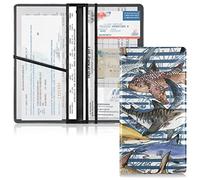 Porta carte di registrazione e assicurazione auto Shark Underwater Tropical Life Scatola portaoggetti in pelle Organizza uomini donne portafoglio accessori custodia per carte, documento essenziale
