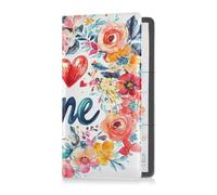 Porta carte di registrazione e assicurazione in pelle di alta qualità, per uomo e donna, portadocumenti essenziali, patente di guida, San Valentino, fiori, cuore, amore, essere mio, San Valentino