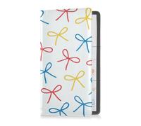 Porta carte di registrazione e assicurazione in pelle per uomo e donna, organizer per carte, documenti essenziali, patente di guida giocoso sottile cartone animato colore primario fiocco modello