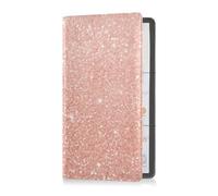 Porta carte di registrazione e assicurazione per auto in pelle Uomini Donne Scatola per guanti Organizza per i proprietari di auto Rimorchio Moto Barca Oro Rosa Lucido, Multi, 1 size