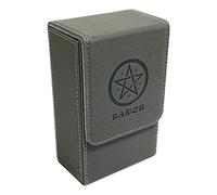 Porta carte di tarocchi, elegante scatola per carte di tarocchi, portatili, in pelle, forte custodia protettiva per carte di tarocchi, 13,7 x 8,6 x 5,7 cm