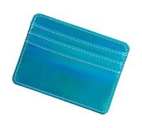 Porta carte d'identità in pelle PU Banche Scatola per carte di credito Multi Slot Custodie sottili Portafoglio Donne Uomini Copertura Affari Blocco RFID Supporto minimalista, Blu, One Size