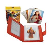 Porta Carte E Organizer,Organizer Portatile In Pelle Per Oggetti Sacri,Libro Porta Immaginette Sacre Di Preghiera | Per Casa E Interni Chiesa Scuola Funerali Culto Preghiera Donne Uomini Viaggio