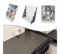 Porta carte in acrilico a tre livelli perfetto per esporre una varietà di carte da collezione, protezione e facile accessibilità in un formato elegante (nero)