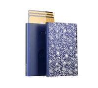 Porta carte in alluminio Slider by Ögon Design - RFID Blocking - Il portafoglio automatico sottile e minimalista per uomo e donna (Incisione Liberty)