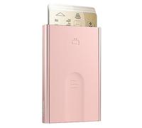 Porta carte in alluminio Slider by Ögon Design - RFID Blocking - Il portafoglio automatico sottile e minimalista per uomo e donna (Blush Pink)