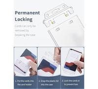 Porta Carte In Plastica Trasparente Da 6 Pezzi, Porta Carte Rigide Per Carte D'Identità Per Studenti E Buste Per Carte D'Identità Con Serrature, Scuola E Medico.