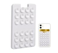 Porta carte in silicone per telefono - Porta carte adesivo per telefono cellulare - Forniture di supporto per telefono ad assorbimento potente per parete, doccia, specchio e finestra