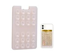 Porta carte in silicone, supporto adesivo, custodia per riporre oggetti | tasca elastica, accessorio pratico, presa sicura adatta a parete, specchio, finestra e liscia durante l'uso Quot