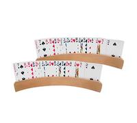 Porta carte per carte da gioco - 2 organizzatori di giochi di carte, portacarte portatili per giochi | Vassoio di supporto per carte da ponte curvo multiuso, vassoio per carte da gioco di