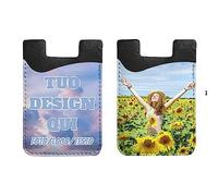 Porta carte per telefono personalizzato Portafoglio per cellulare personalizzato Stick on Card Holder per retro del telefono,Porta carte di credito per custodia del telefono,Design con foto/logo/testo