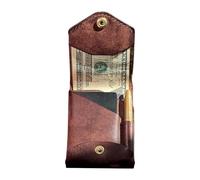 Porta carte - portafoglio minimalista bifold per pendolarismo quotidiano | pelle PU con scomparto per penna, contiene 4-12 carte di credito, compatto e leggero accessorio da uomo in nero