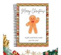 Porta carte regalo per le vacanze, taccuino a spirale con clip per contanti, libro come porta buono regalo di Natale, per lauree, feste in ufficio, per familiari e amici, per