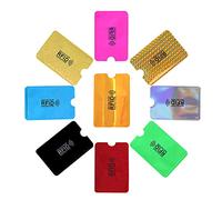 Porta carte RFID colorato, 9 pezzi di custodie per carte di credito RFID Set di custodie per carte d'identità RFID per donne uomini Schermatura carte RFID per custodia di credito identità di debito,