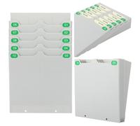 Porta carte temporali retrattile, 10 slot per presenze con etichette numeriche, facile da installare e organizzare
